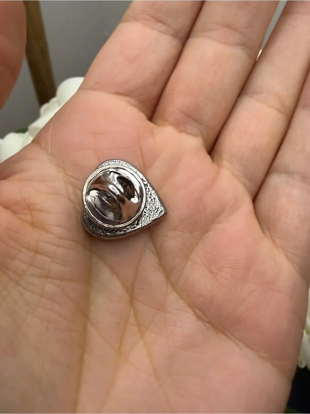 Heart Paw Charm Pendant in Silver Tone